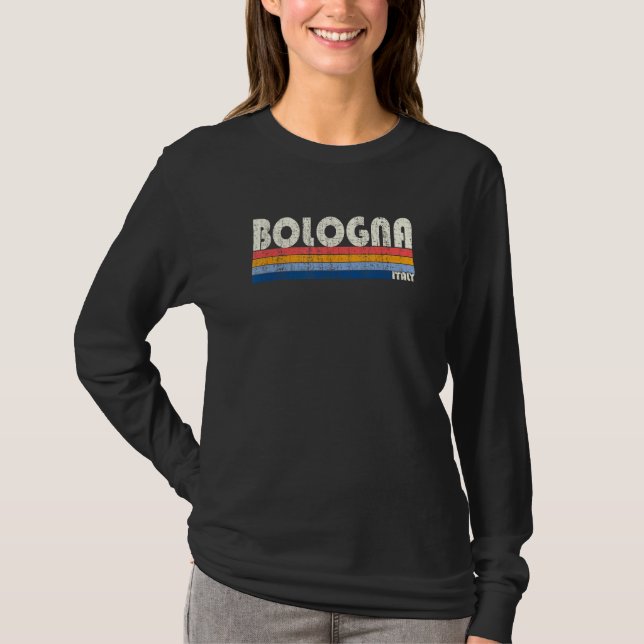 T-shirt Bologna Italy Retro 70s 80s Style (Devant)