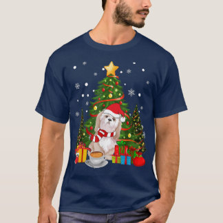 T-shirt Bolognese Dog Santa Hat Christmas Coffee 2021 Dog