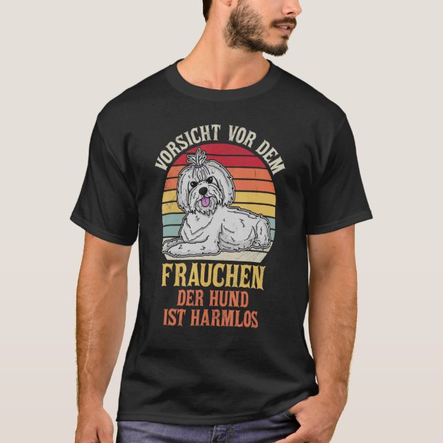 T-shirt Bolonka Chien Maman Marcher Chien Sayings Breeder  (Devant)