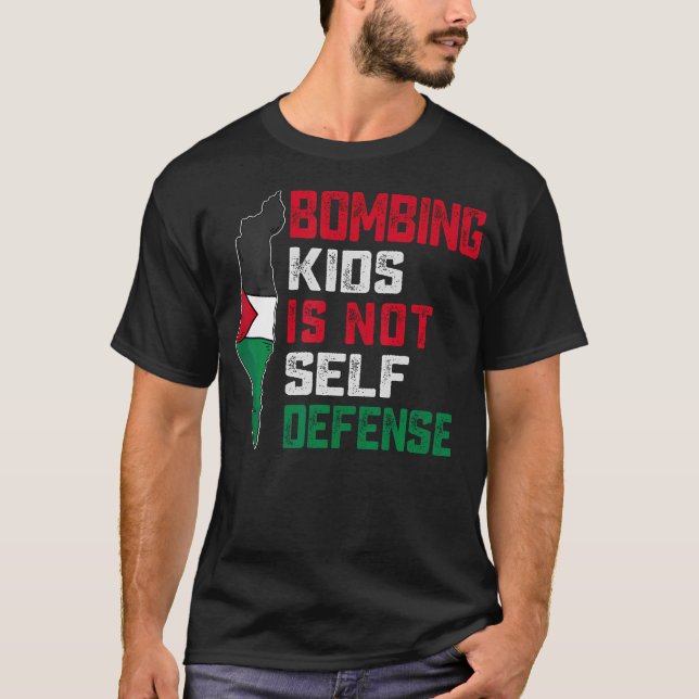 T-shirt Bombarder les enfants n'est pas légitime défense P (Devant)