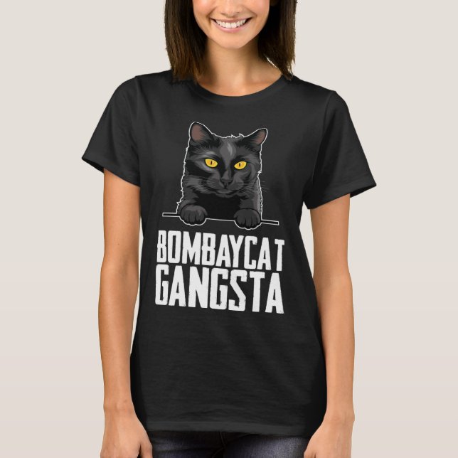 T-shirt Bombaycat gangsta (Devant)