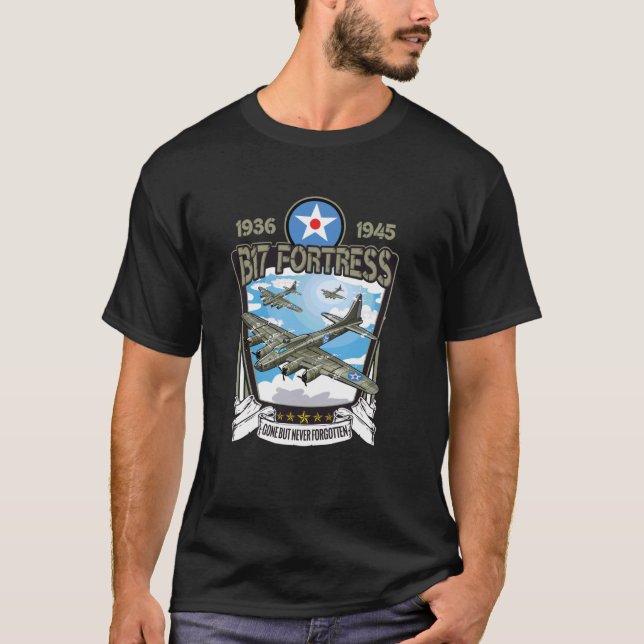 T-shirt Bombe de forteresse volant B-17 de l'avion américa (Devant)