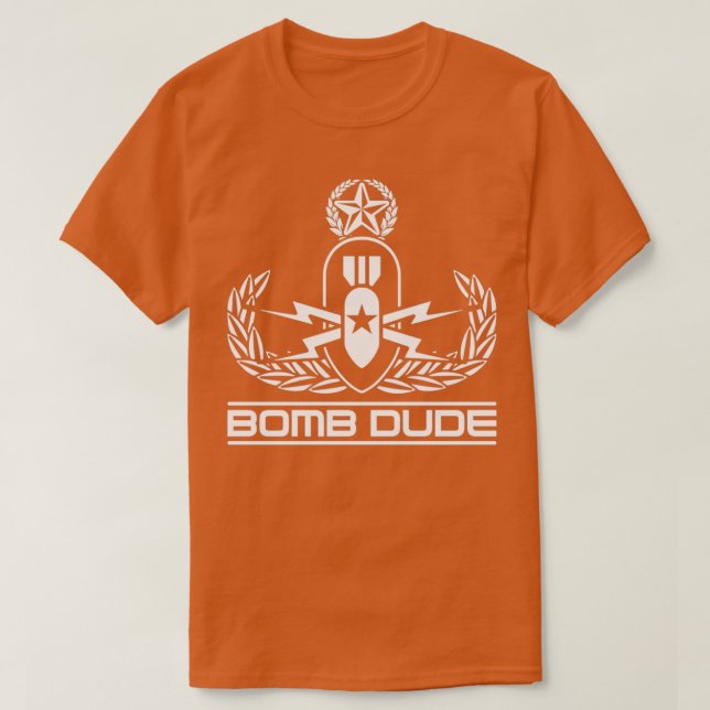 T-shirt Bombe Mec EOD Explosive Ordnance Disposance Maître (Design devant)
