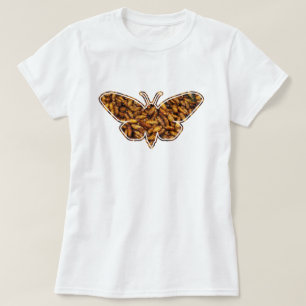 T-shirt Bombyx Mori Silk Moth Cycle de vie Silhouette