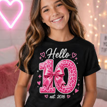 Bon Anniversaire 10 ans Anniversaire Rose Léopard