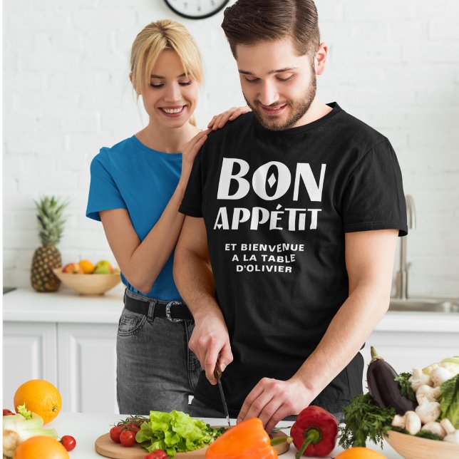 T-shirt Bon Appetit Bienvenue à la table de Mon Chef Franç (Créateur téléchargé)