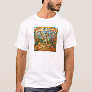 T-shirt Bon appétit squelette pique-nique