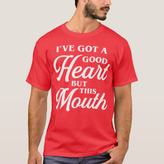 T-shirt Bon cœur mais cette bouche 80s drôle