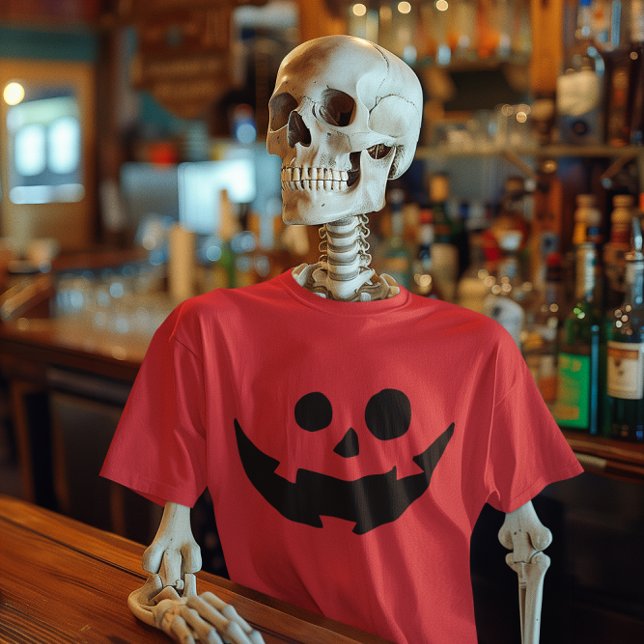 T-shirt Bon costume de visage Citrouille (Happy Pumpkin Face Costume T-Shirt)