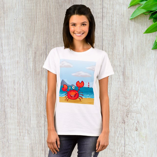 T-shirt Bon Crabe Sur Une Plage (Créateur téléchargé)