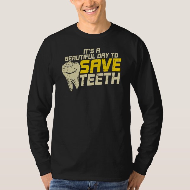 T-shirt Bon Jour Pour Sauver Les Dents Hygiéniste Dentaire (Devant)