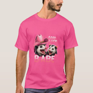 T-shirt Bon Look Babe Racoon Opossum Racoon Mème Animal L