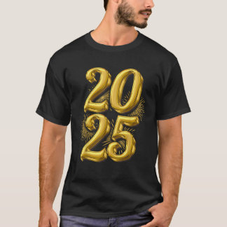 T-shirt Bon Nouvel An Fournitures de fête 2025 Famille Cor