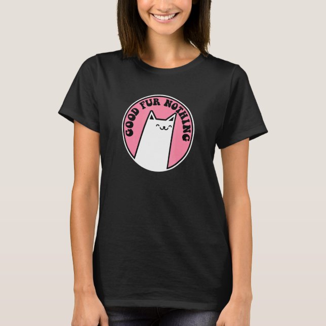 T-shirt Bon poil rien jeu de mots   Chat (Devant)