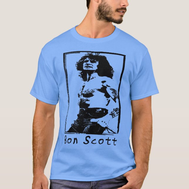 T-shirt Bon Scott Vintage (Devant)