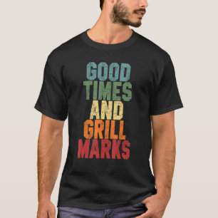 T-shirt Bon Temps Et Grill Marques Griller Papa Plaisanter