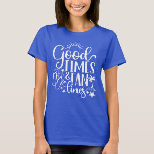 T-shirt Bon Temps Et Lignes Tan, Vacances Plage