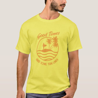 T-shirt Bon temps et quelques lignes Tan