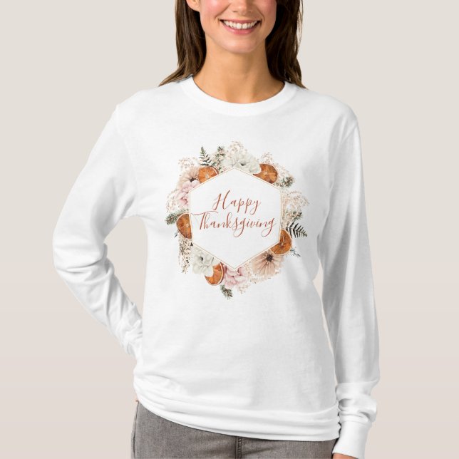 T-shirt Bon thanksgiving Automne Citrus Pine (Devant)