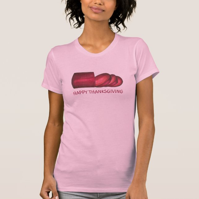T-shirt Bon thanksgiving Canneberge Sauce Fête (Devant)