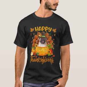 T-shirt Bon thanksgiving Carlin Chien Turquie Citrouille