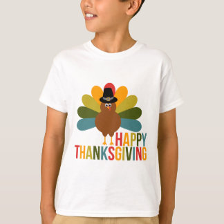 T-shirt Bon thanksgiving coloré Turquie