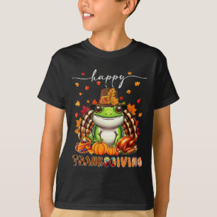 T-shirt Bon thanksgiving Costume de grenouille Turquie Feu