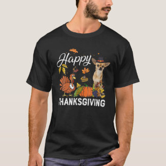 T-shirt Bon thanksgiving Cute Chihuahua Turquie Citrouille