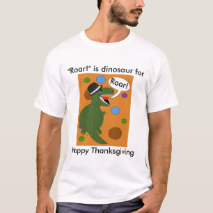 T-shirt Bon thanksgiving Dinosaur Funny Personnaliser