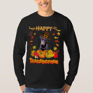 T-shirt Bon thanksgiving Doberman Pinscher