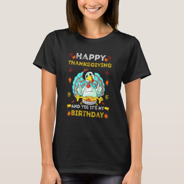 T-shirt Bon thanksgiving Et Anniversaire Turquie Plaisante (Devant)
