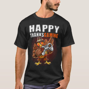 T-shirt Bon thanksgiving jeu vidéo Dabbing Turquie Pilgr