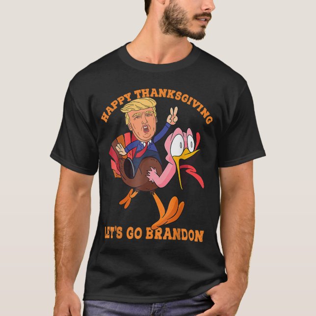 T-shirt bon thanksgiving Les's Go Brandon (Devant)