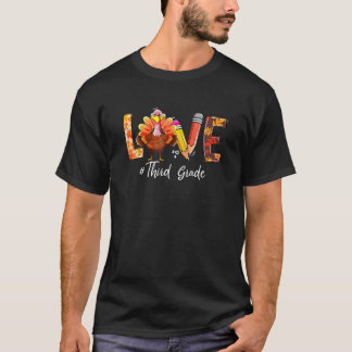 T-shirt Bon thanksgiving Love Troisième Classe Turquie Aut