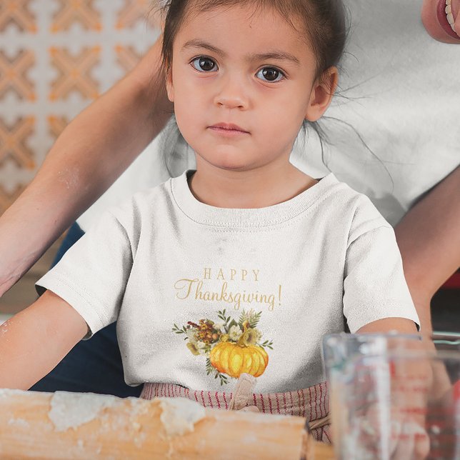T-shirt Bon thanksgiving orange citrouille chute rustique (Créateur téléchargé)