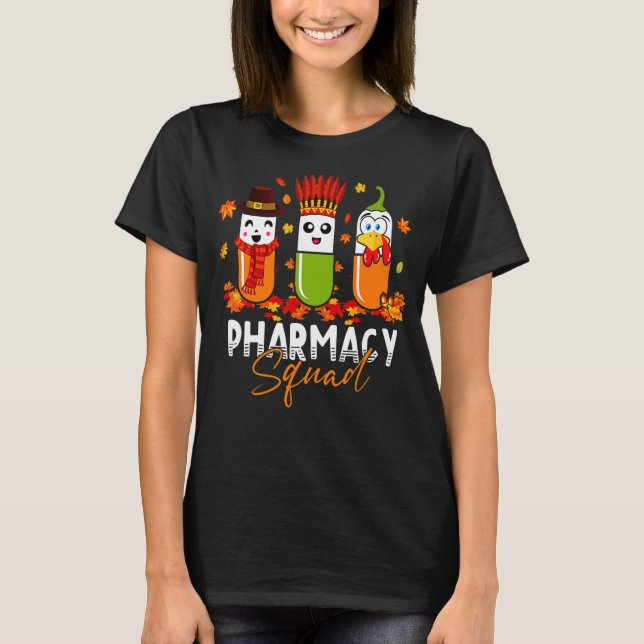 T-shirt Bon thanksgiving Pharmacy Squad Thanksgiving Pha (Devant)