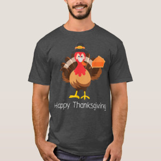 T-shirt Bon thanksgiving pour les filles garçons tourte de