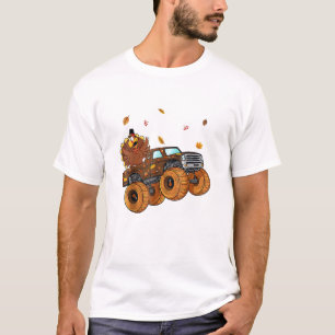 T-shirt Bon thanksgiving Turquie équitation Monster Truck 