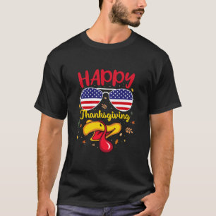 T-shirt Bon thanksgiving Turquie face US Drapeau Drôle Drô