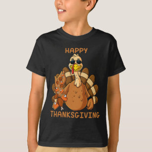 T-shirt Bon thanksgiving Turquie Jeter de la nourriture am