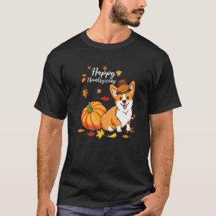 T-shirt Bon thanksgiving Welsh Corgi automne Thanksg