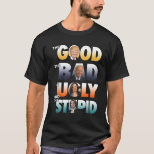 T-shirt Bon Trump Le Mauvais Biden Le Bon Le Mauvais Le Ma