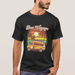 T-shirt Bon Voyage Rétro Vacances Van Beach Palm Trees