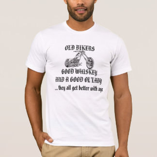 T-SHIRT BON WHISKEY DE VIEUX CYCLISTES ET UN BON OL'LADY
