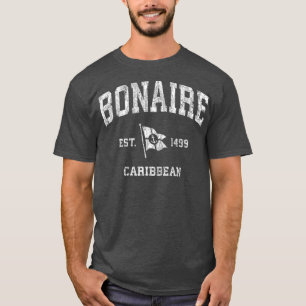 T-shirt Bonaire Vintage Ancre nautique Drapeau Sports