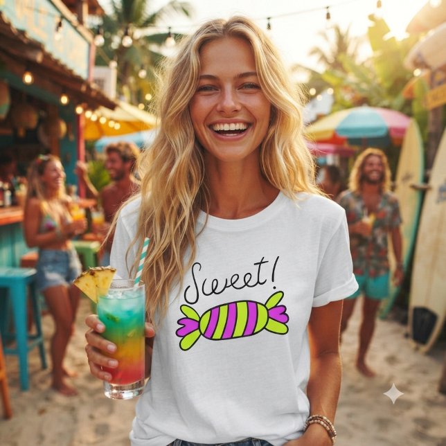 T-shirt Bonbon Fantaisiste graphique « Doux ! » (Créateur téléchargé)