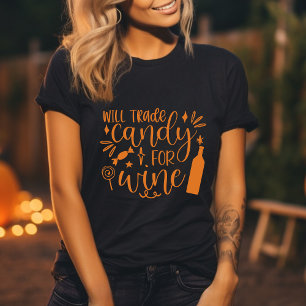 T-shirt Bonbons de commerce pour le vin Drôle Halloween