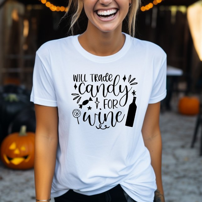 T-shirt Bonbons de commerce pour le vin Drôle Halloween (Créateur téléchargé)
