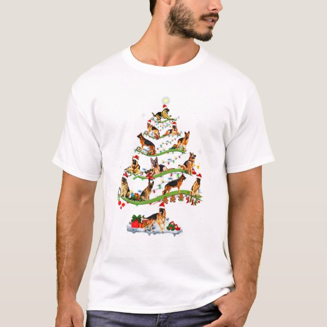 T-shirt Bonbons de Noël de l'Arbre Berger (Devant)
