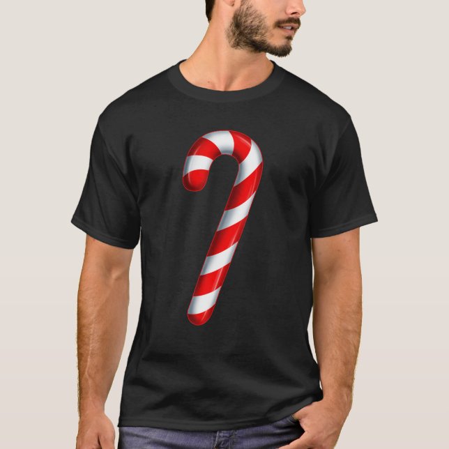 T-shirt Bonbons Joyeux Et Rouge Et Blanc Lumineux (Devant)